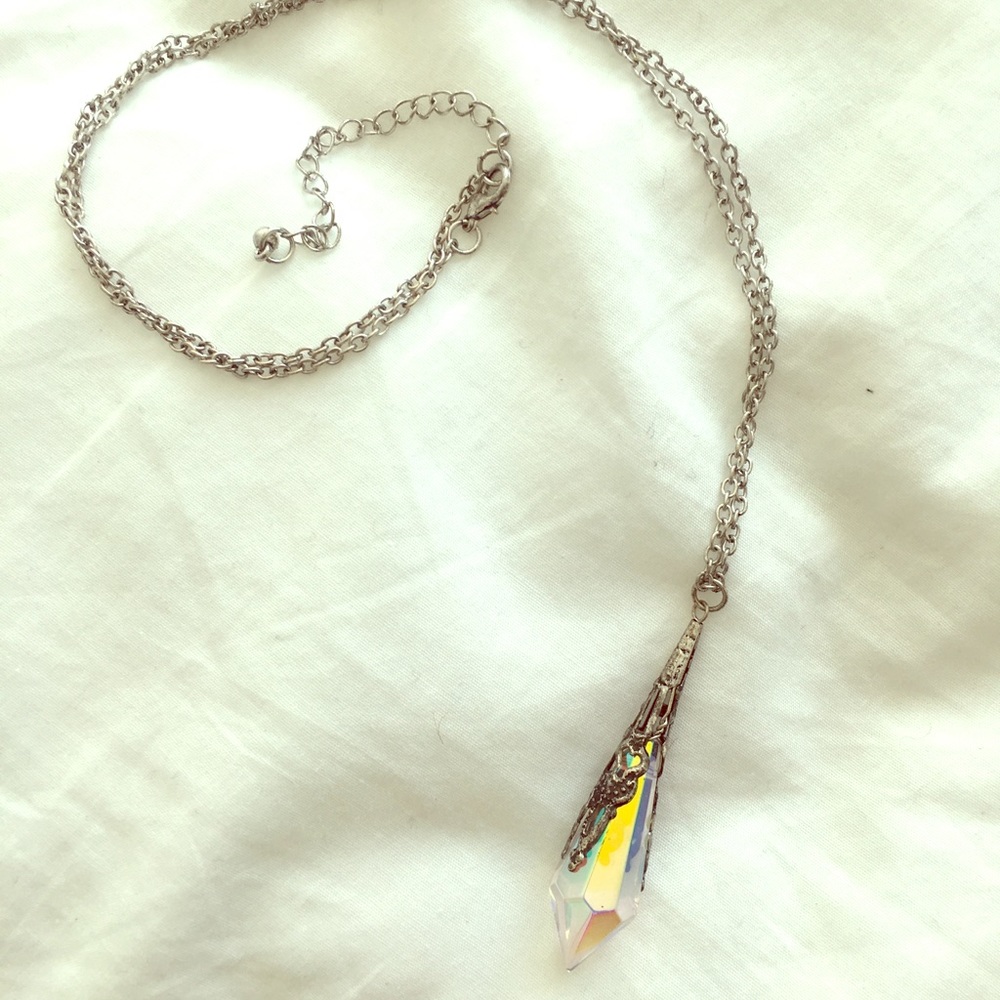 Opal stone necklace